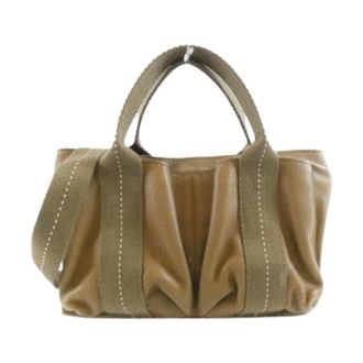 Herm&egrave;s Pre-owned Vintage Canvas Tote Bag - Pre-owned - Mujer - Marr&oacute;n - ONE SIZE