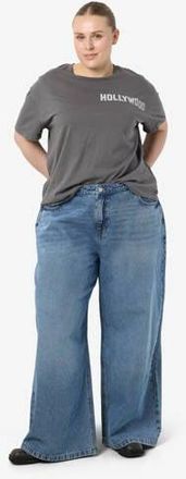 Noisy May wide leg jeans light blue denim