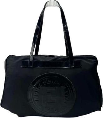 Fendi Pre-owned Weekend Bags, female, Black, Size: ONE SIZE Pre-owned Leather Weekend Bag