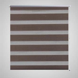 Berkfield Home Zebra Blind 70 x 120 cm Coffee in Brown