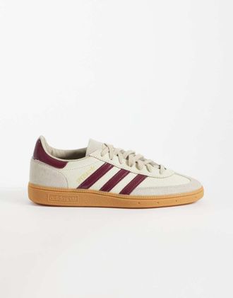 adidas Originals Handball Spezial - Sneakers bianco sporco e rosso metallizzato
