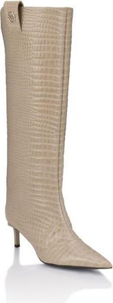 Philipp Plein Cocco Print High Boots 6 Women in Beige at Nordstrom, Size 38
