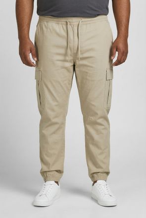Jack & Jones Plus Size Cargohose JPSTKANE DYLAN CUFFED CARGO RET PLS, Herren, Gr. 42 (4XL), L&auml;nge 34, crockery, Web, Obermaterial: 98% Baumwolle, 2% Elasthan, JACK & JONES P