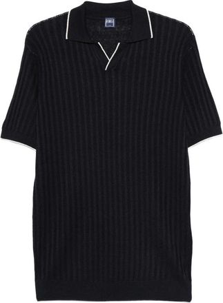 Fedeli Ribbed V-neck T-shirt