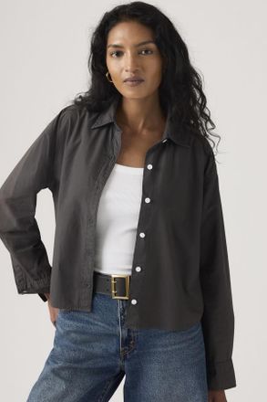 Levi's Cropped Harlie Shirt - Donna - XS - Nero / Phantom Gd