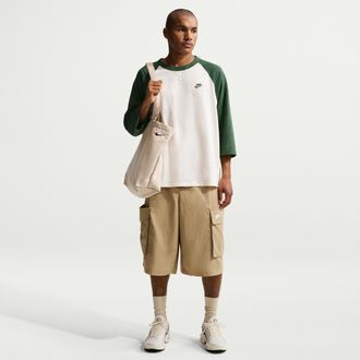 Nike Mens Nike Sportswear Club Oversized Cargo Shorts in Brown | IF8542-297