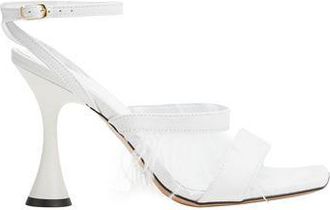 8 by YOOX LEATHER PADDED SOLE HEELED SANDAL