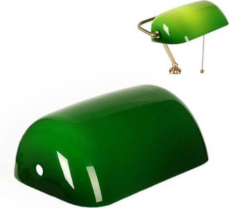 OEM Cubierta L&aacute;mpara Cubierta L&aacute;mpara Banker Glass, Cubierta Cristal Verde L&aacute;mpara (8,85 Pulgadas Largo, 5,11 Pulgadas Ancho, 2,95 Pulgadas Alto)