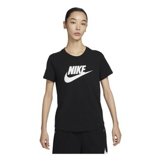 Nike (WMNS) Nike Sportswear Essentials Logo T-shirt Asia Sizing Black White DX7907-010
