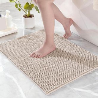 OEM Alfombrilla De Ba&ntilde;o De Chenilla - S&uacute;per Suave, Antideslizante Y Absorbente, De Secado R&aacute;pido Y Lavable A M&aacute;quina, Para Ba&ntilde;o, Ducha Y Decoraci&oacute;n Del Ho