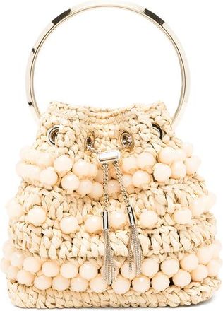 Jimmy Choo London Beaded Ring Bucket Bag