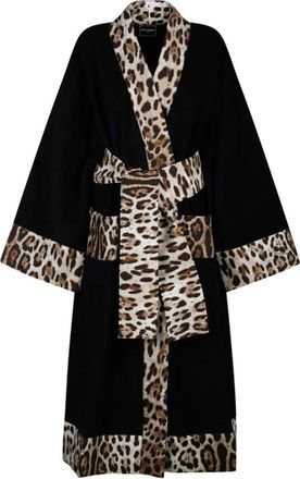 Dolce & Gabbana Badjas met Luipaardprint Afwerking - Dames - Badjassen - Veelkleurig - L - Katoen - Nachtkleding