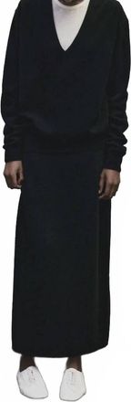 Mijeong Park Cashmere Blend Knit Midi Skirt In Black