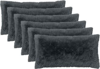 vidaXL Coj&iacute;n Con Almohada Heerlen 2 Uds. Gris Antracita Fleece Pv Vidaxl