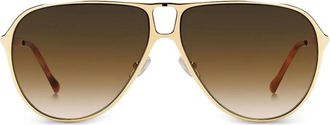 Isabel Marant Occhiali da sole con montatura stile pilota - Oro