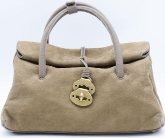 Zanellato Beige Leather Dotta Jones Small Top Handle Bag