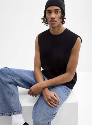 Djab Mens Solid cropped Tank Top DJAB 101 Loose fit