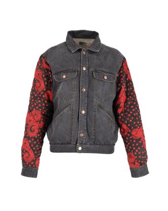 Isabel Marant Isabel Marant Gequiltste Mouw in Grijze Katoenen Denim