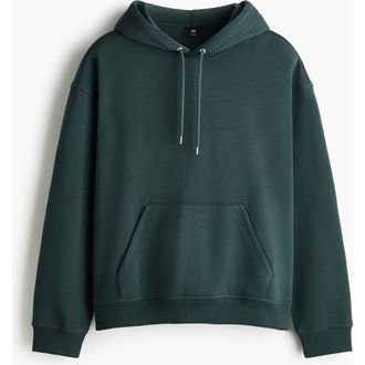 H&M Loose Fit Hoodie in Dark Teal at Nordstrom, Size Xxx-Large