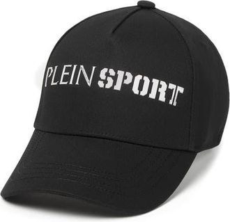 Plein Sport Baseball Cap Everyday Sport Performance Unisex in Black/silver at Nordstrom, Size 00