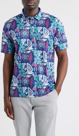 Swannies Festival Floral Performance Golf Polo in Twilight at Nordstrom, Size Xx-Large
