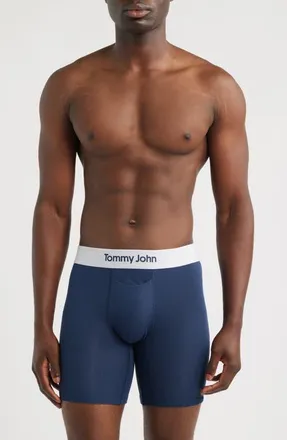 Tommy John Second Skin 6-Inch Golf Ball Waistband Stretch Modal Boxer Briefs in Dress Blues Golf Ball Wb at Nordstrom, Size Xx-Large