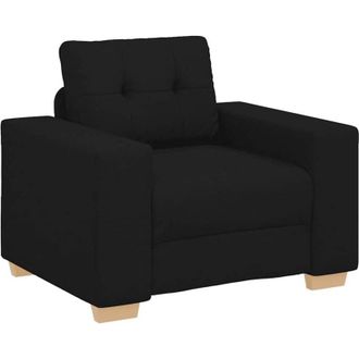 vidaXL Sill&oacute;n De Tela Negro 60 Cm Vidaxl