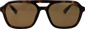 Gucci Stijlvolle zonnebril Gg 1823Sa - Heren - Zonnebrillen - Bruin - 57 MM - Accessoires