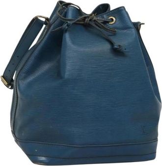 Louis Vuitton Tweedehands leren Louis Vuitton tassen - Dames - Vintage Tas - Blauw - ONE Size - Leer - Vintage