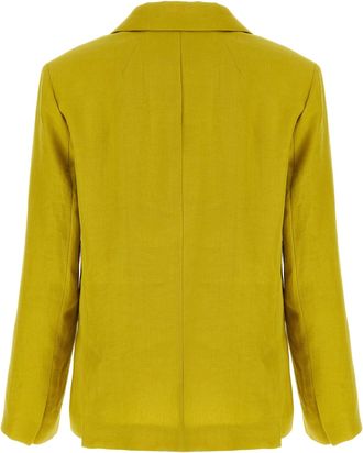 Max Mara Womens Bicolor Linen Blazer Clothing