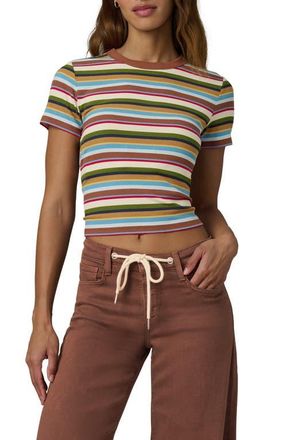 Joe's The Stripe Rib Baby T-Shirt in Brown Multi Variegated Stripe at Nordstrom, Size X-Small