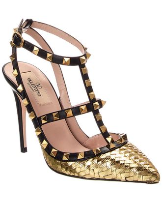 Valentino Rockstud 100 Caged Leather Pump