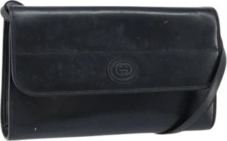 Gucci Pre-owned Vintage Schoudertas - Dames - Vintage Schoudertas - Zwart - ONE Size - Leer - Vintage