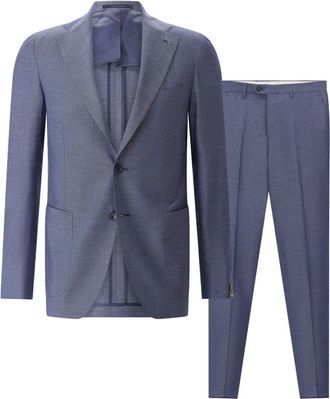 Tagliatore Single Breasted Suits - Heren - Business pakken - Blauw - L - Wol - Kostuums