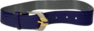 Dior Pre-owned Vintage Leren Riem - Dames - Vintage Accessoires - Blauw - ONE Size - Leer - Vintage