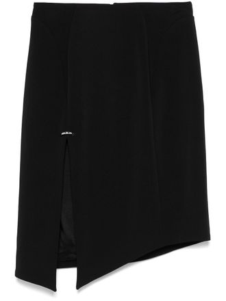 MUGLER Asymmetrical Black Mini Skirt