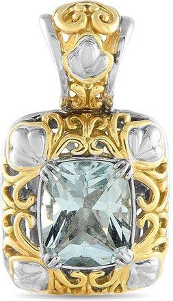 John Hardy 18K 4.00 Ct. Tw. Aquamarine Pendant (Authentic Pre-Loved)