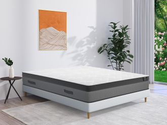 Vente-Unique Materasso matrimoniale a molle insacchettate e memory foam 160 x 200 cm - ILLUSION di YSM&Eacute;E