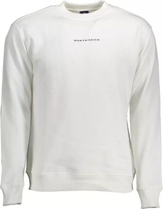 North Sails Mens Crew Neck Sweatshirt Casual Style - Light Grey Cotton - Size X-Large