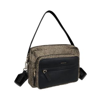 Borbonese Cameratas Medium - Dames - Tassen - Zwart - Maat: ONE Size Leer