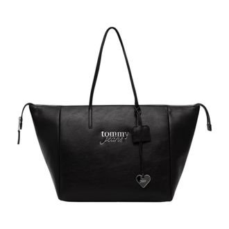 Tommy Hilfiger Tote Bags, female, Black, Size: ONE SIZE TJW Bold Tote