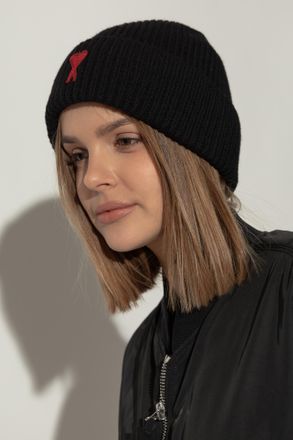 Ami Wool Hat, Unisex, Black