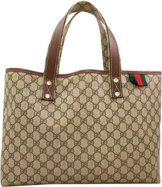 Gucci Brown Pvc Tote Bag (Pre-Owned)