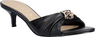 Guess Somaya Slippers - Dames - Muiltjes - Zwart - 36 EU - Leer - Schoenen