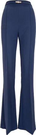 Elisabetta Franchi Broeken, Dames, Blauw, L, Polyester, Flared Broek