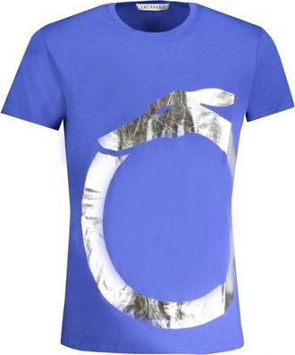 Trussardi Katoenen T-Shirt - Heren - T-shirts - Blauw - S - Katoen - Tops