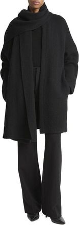 Vince Draped Wool-Blend Car Coat