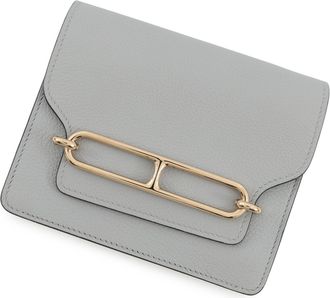 Herm&egrave;s Gray Coin Purse/Coin Case (Pre-Owned)