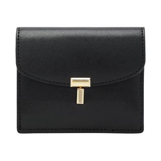 Toteme Wallets & Cardholders, female, Black, Size: ONE SIZE T-Lock Leather Cardholder
