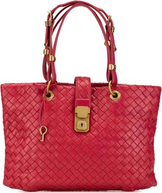 Bottega Veneta Pre-owned Tote Bags, female, Red, Size: ONE SIZE Pre-owned Intrecciato Tote Bag